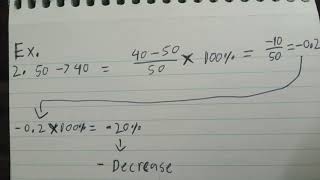 Finding the rate of increasedecrease  business math edition [upl. by Chatav998]