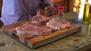 Seared TBone Steaks Using Weber Sear Grate [upl. by Damalis]