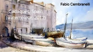 Fabio Cembranelli Watercolor Landscape Painting Demonstration in Spain [upl. by Atiekan]