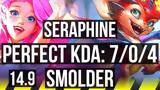 SERAPHINE amp Nami vs SMOLDER amp Hwei ADC  704 Godlike 500 games  NA Master  149 [upl. by Yecaw410]