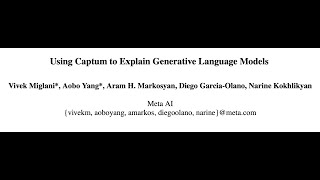 short Using Captum to Explain Generative Language Models [upl. by Surovy]