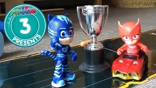 PJ Masks Creation 03  Who is the fastest Catboy or Owlette [upl. by Ynnal]