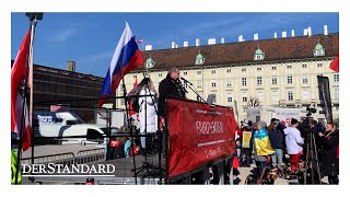 ProRusslandDemos in Wien Belgrad und Damaskus [upl. by Lemahs]