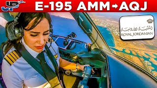 Royal Jordanian Embraer 195 Cockpit Amman🇯🇴 to Aqaba🇯🇴 [upl. by Casie]