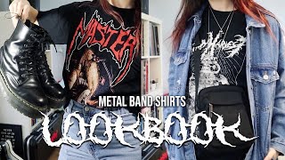 5 Metal Band Shirt Outfits  Lookbook [upl. by Dian]