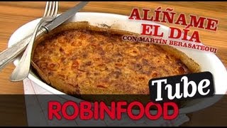 ROBINFOOD  Quiche casera de piquillos y emmental  Crema de coliflor [upl. by Walden497]