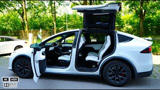 New Tesla Model X Plaid 2023 White Interior  4K HDR Dolby Vision [upl. by Veronique]