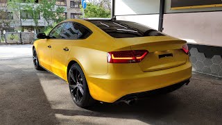 Audi A5 Hexis Florida Yellow wrap  Stikerana Studio [upl. by Akierdna]