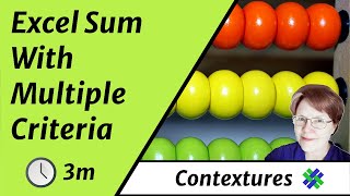 Excel SUMIFS Sum With Multiple Criteria [upl. by Omland411]