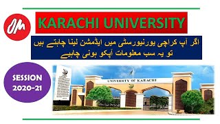 University of Karachi Admission Details 202021MorningEvening Program Bachelors Fee Structure [upl. by Atinus]