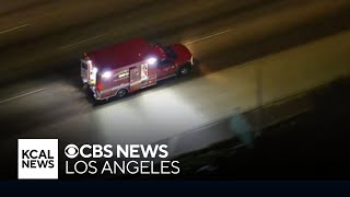 Man steals Orange City Fire Department ambulance from hospital and leads CHP officers on pursuit [upl. by Ytnom744]