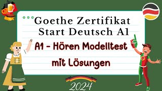 A1Hören Practice Paper Modelltest mit Lösungen  Start Deutsch1  Goethe Zertifikat [upl. by Ahsikym910]