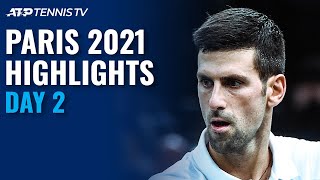 Djokovic Battles Fucsovics Monfils Ruud Alcaraz in Action  Paris Masters 2021 Highlights Day 2 [upl. by Janifer]