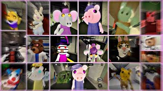 PIGGY BUT ITS 100 PLAYERS ALL JUMPSCARES UPDATED CITY CHAPTER [upl. by Madelaine922]