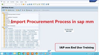 Import Procurement Process in sap mm [upl. by Cavil354]