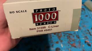 Proto 1000 Pennsylvania C liner locomotive review and unboxing [upl. by Assyle]