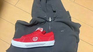 supreme 24ss購入品まとめてレビュー supreme overdyed small box zip up hooded  vans sid [upl. by Wershba]