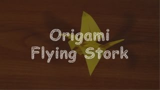 Origami flying stork  Πελαργός που πετάει από χαρτί [upl. by Adnarom]