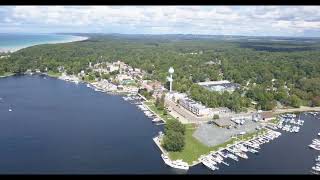 Pentwater Michigan  Aerial Drone Footage with the DJI Mavic Pro  September 2017 [upl. by Burkhardt]