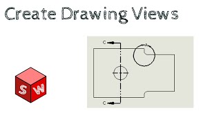 How to Create Solidworks Drawing Views  CAD Tutorial [upl. by Elspet]