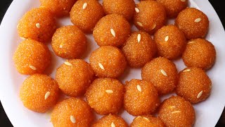 Motichur Laddu Recipe  Boondi Laddu Recipe  Full Recipe On ammakithaalicom [upl. by Deckert]