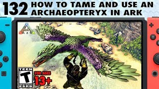 132 How to Tame an Archaeopteryx in Ark The Pet HangGlider [upl. by Delila]