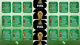 ⚽️GROUPES ZONE AFRIQUE Algérie Maroc Sénégal Égypte  QUALIFICATIONS COUPE DU MONDE 2026🏆 [upl. by Ahtamas]