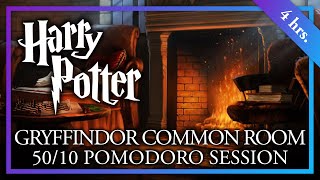 STUDY in the GRYFFINDOR COMMON ROOM  5010 Long Hogwarts Pomodoro Session  Harry Potter ASMR [upl. by Teodorico801]