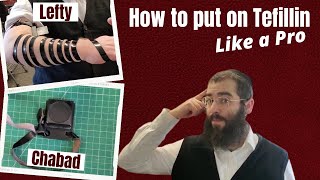 Chabad Custom  Tefillin for Lefty Guide how to put on Tefillin Minhag Chabad Tefillin Blessing [upl. by Nhguavahs]