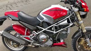 Ducati Monster 900 with Ducati performance exhausts fitted [upl. by Hteboj]