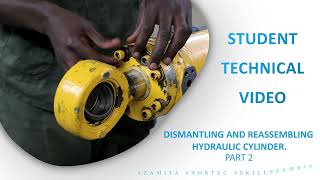 HYDRAULIC CYLINDER DISASSEMBLY AND ASSEMBLY  PART 2 [upl. by Novyart]