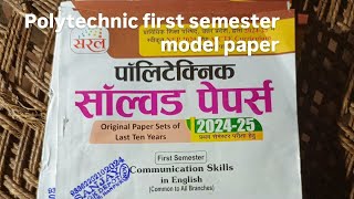 polytechnic first semester model paper [upl. by Leuneb988]