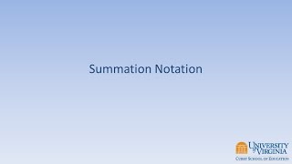 Summation Notation [upl. by Fasto]