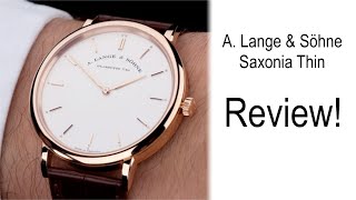 A Lange and Sohne Saxonia Thin White Gold Copper Blue Watch 205086 Review  SwissWatchExpo [upl. by Anirda]