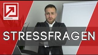 Vorstellungsgespräch  Stressfragen im Vorstellungsgespräch perfekt beantworten [upl. by Atilahs]