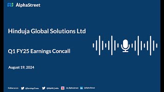 Hinduja Global Solutions Ltd Q1 FY202425 Earnings Conference Call [upl. by Gaal]