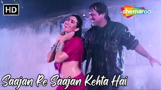 Saajan Re Saajan Kehta Hai  Govinda Karishma Kapoor  Kumar Sanu Romantic Songs  Dulaara Hit Song [upl. by Skurnik]