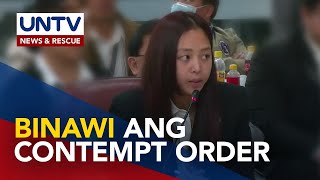 2nd contempt order vs Cassandra Li Ong binawi ng House QuadComm [upl. by Kuhlman]