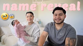 OUR BABYGIRLS NAME REVEAL [upl. by Anaek]