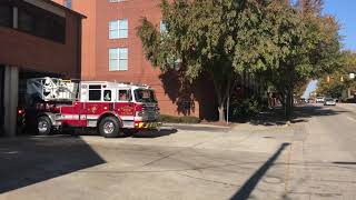 112218  Raleigh FD  Ladder 4 Responding [upl. by Naitsirhc]