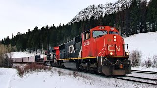 EMD TRAINS Over The Continental Divide At Yellowhead Pass In The Canadian Rockies [upl. by Giraldo118]