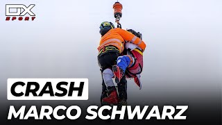 Alpine Ski Marco Schwarz crash at Bormio  Downhill  2023 🇮🇹 [upl. by Deni]