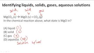 Identifying liquids solids gases aqueous solutions [upl. by Fifine]