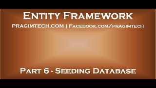 Part 6 How to seed database with test data using entity framework [upl. by Mahala]