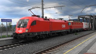 Dornbirn Lokzug amp Güterzüge am Abend mit Taurus Vectron amp Alpenstaubsauger blutorange 1144 040 [upl. by Acsecnarf]