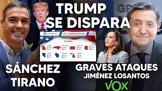 ¡GRAVES ATAQUES DE JIMÉNEZ LOSANTOS A VOX TRUMP SE DISPARA EN SONDEOS Y LA TIRANÍA DE SÁNCHEZ [upl. by Deroo]