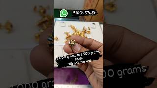 ✨👆 Beautiful stunning gold stud earrings designs from 3 grams studs viralvideo jewellerydesigns [upl. by Naraj163]