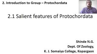 SY Lect 7 Salient features of Protochordata [upl. by Menis40]