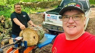 How to split amp deliver firewood to yourself [upl. by Ydnerb]