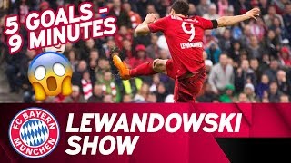 5⃣ Goals in 9⃣ Minutes Lewandowski Show  Time Lapse  FC Bayern  VfL Wolfsburg [upl. by Nonnel]